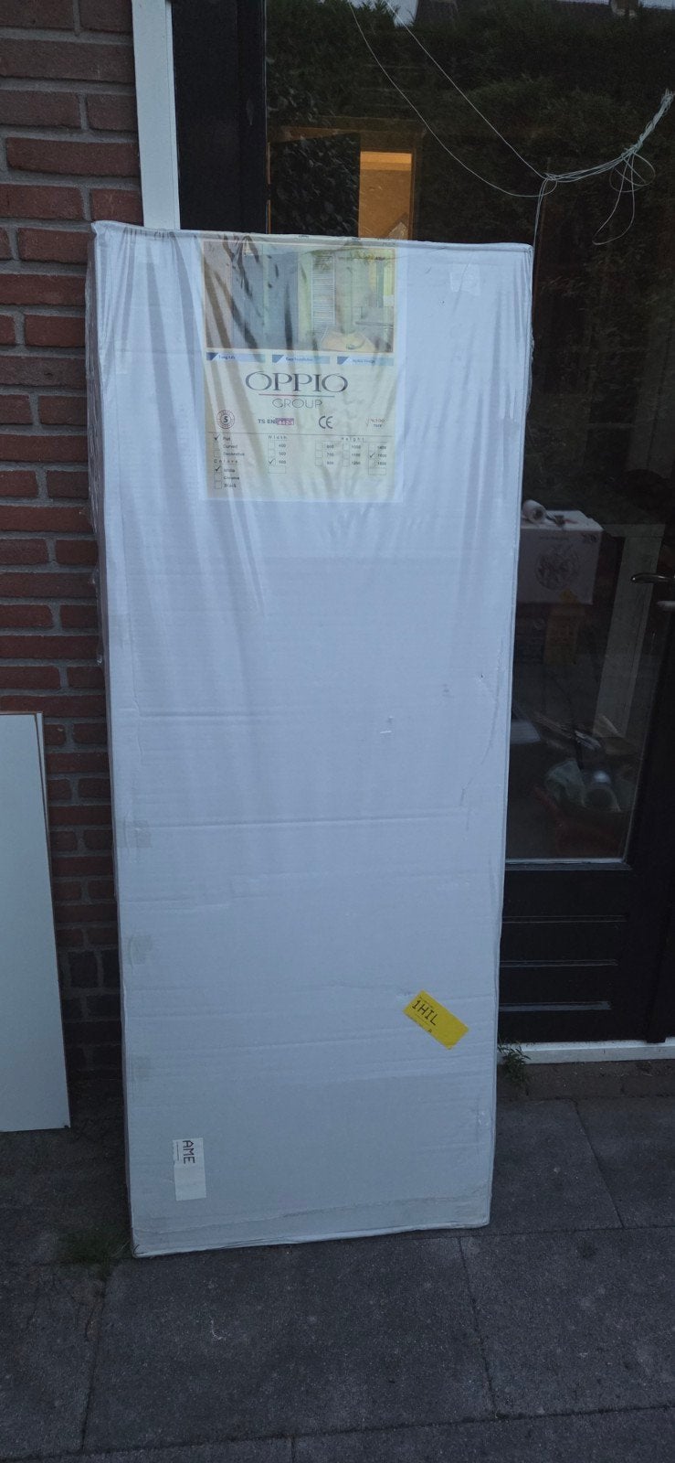 Nieuwe Oppio Group design radiator wit 600x1800mm, Doe-het-zelf en Verbouw, Verwarming en Radiatoren, Ophalen, Radiator, Nieuw