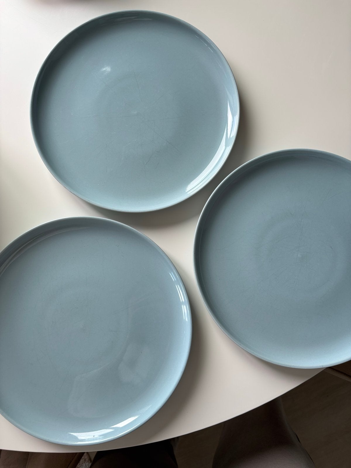 3 HEMA Turquoise blauwe borden, Ophalen of Verzenden, Gebruikt, Hema, Bord(en)