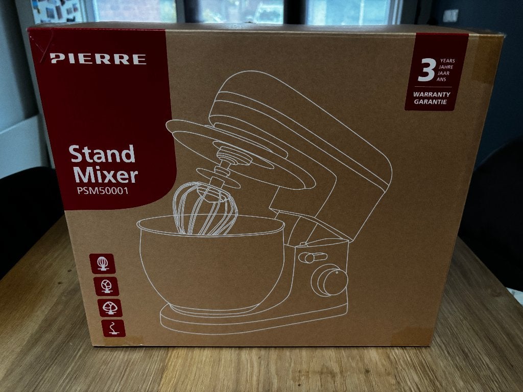 Pierre Stand Mixer PSM50001 - Nieuw, 4 liter of meer, Ophalen of Verzenden, Nieuw, 3 snelheden of meer