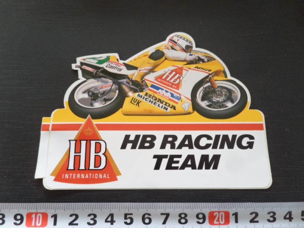 sticker tabak HB international racing team motor honda luk *, Ophalen, Zo goed als nieuw
