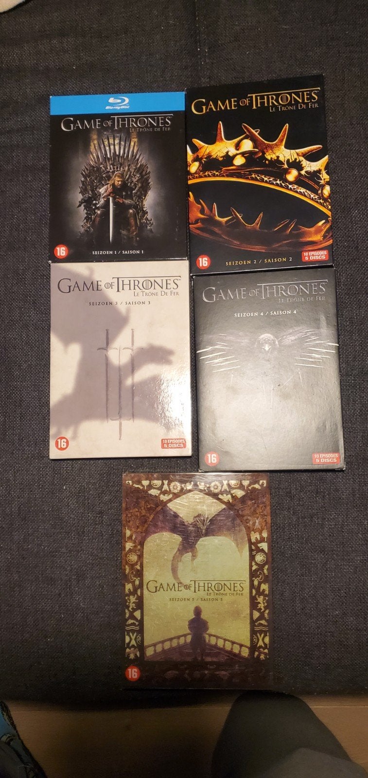Game of Thrones Seizoen 1 t/m 5 DVD Boxset, Vanaf 16 jaar, Ophalen, Zo goed als nieuw, Science Fiction en Fantasy