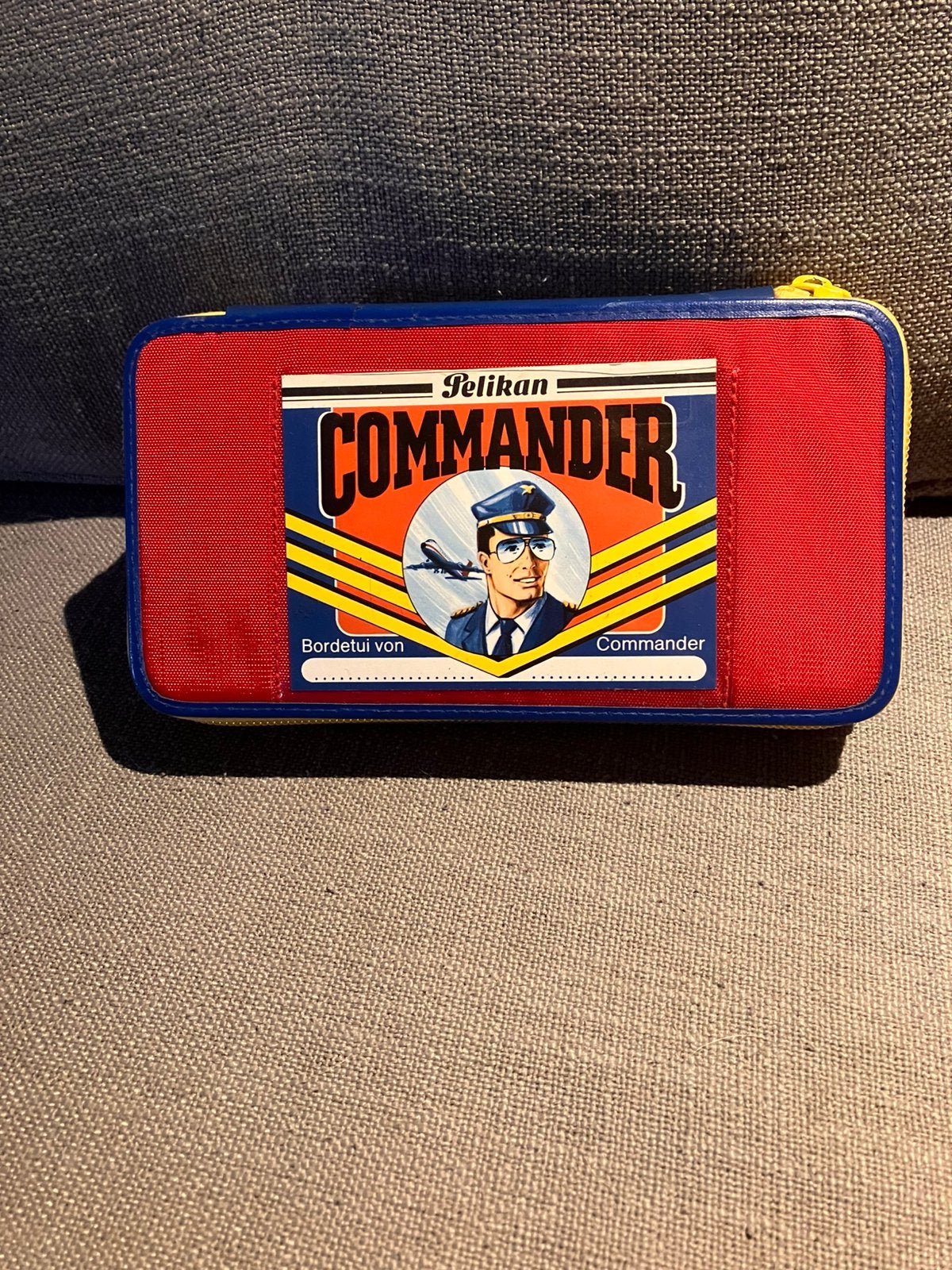 Vintage schooletui pelikan commander piloot vliegtuig school, Ophalen of Verzenden, Zo goed als nieuw