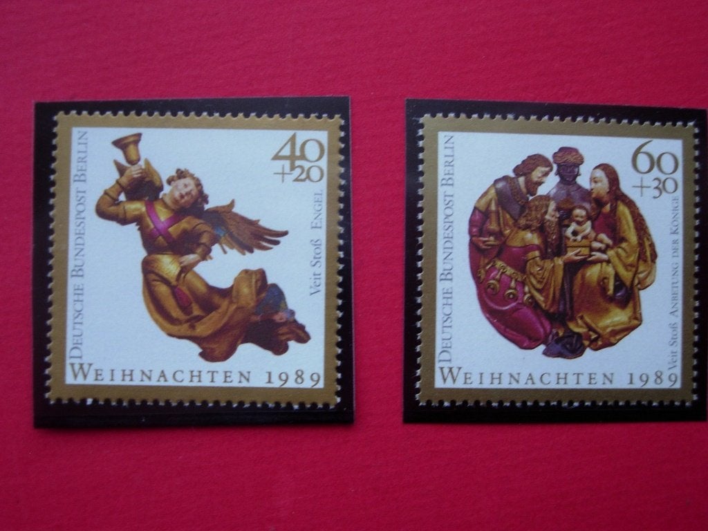 Duitsland Berlijn 1989 2 kerstzegels, Postzegels en Munten, Postzegels | Europa | Duitsland, Verzenden, BRD, Postfris
