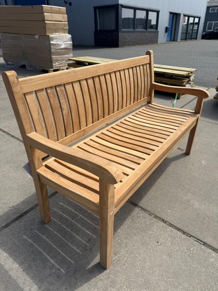 ROBUUSTE tuinbank parkbank tuinbankje TEAK 120/150/180CM!, Ophalen, Wr, Nieuw, Wr