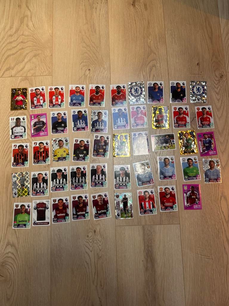 Premier League 2023/24 Stickers - 49 stucks, Verzamelen, Ophalen of Verzenden, Zo goed als nieuw, Buitenlandse clubs, Spelerskaart