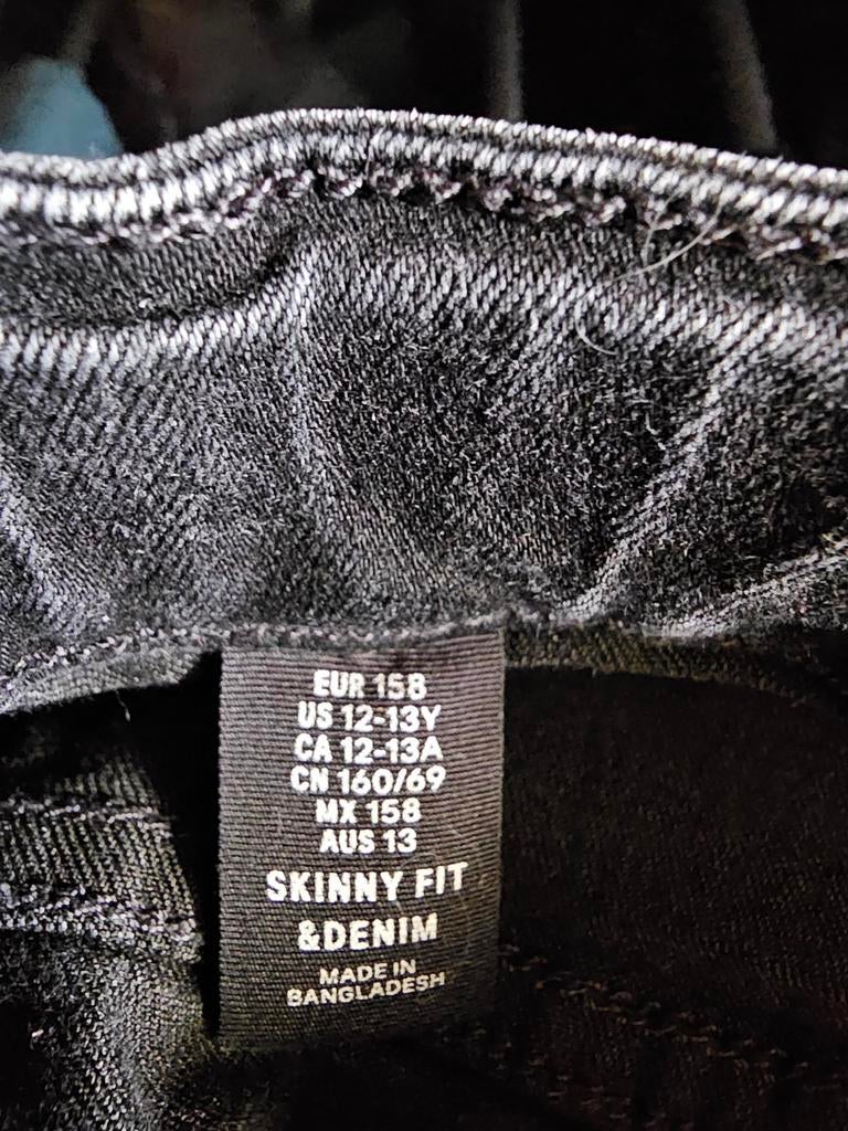 H&M Skinny Fit Jeans Zwart Maat 158 (12-13 jaar), Kinderen en Baby's, Kinderkleding | Overige, Ophalen of Verzenden, Gebruikt