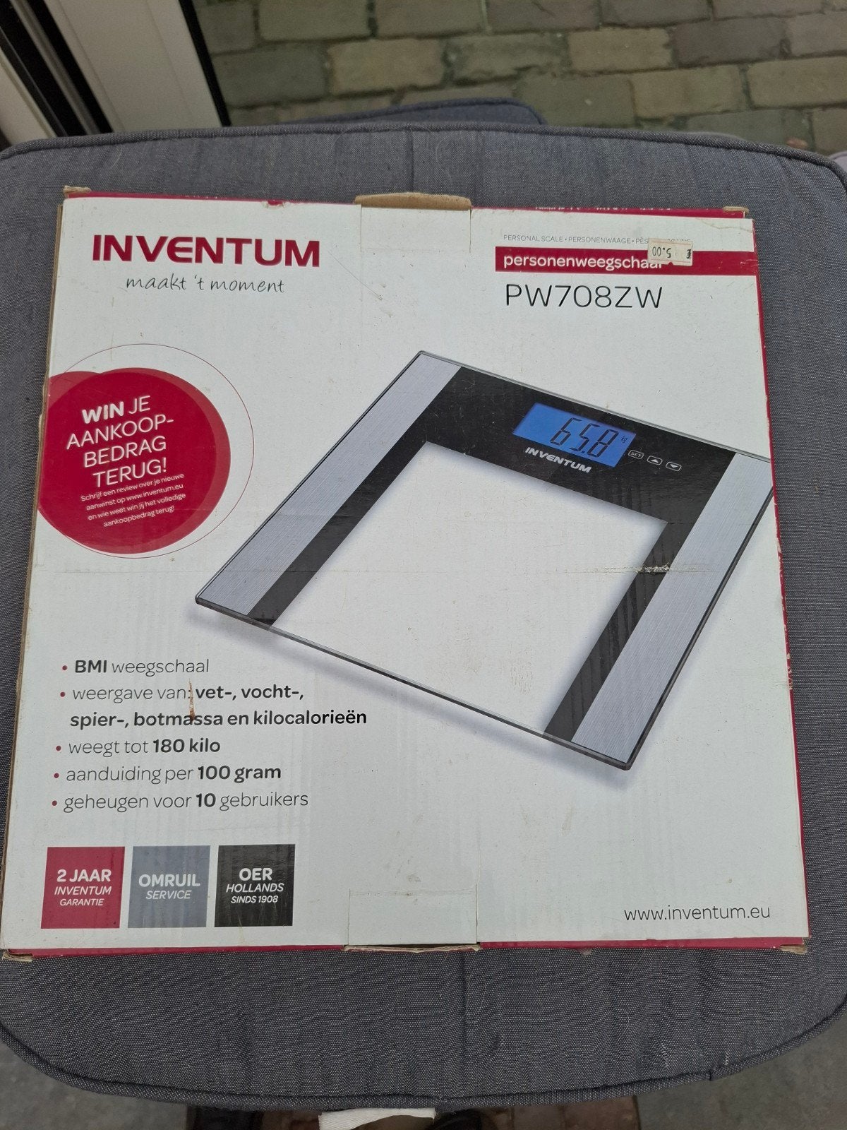 Inventum Personenweegschaal PW708ZW - Nieuw in doos, 1 tot 500 gram, Nieuw, 100 kg of meer, Ophalen of Verzenden