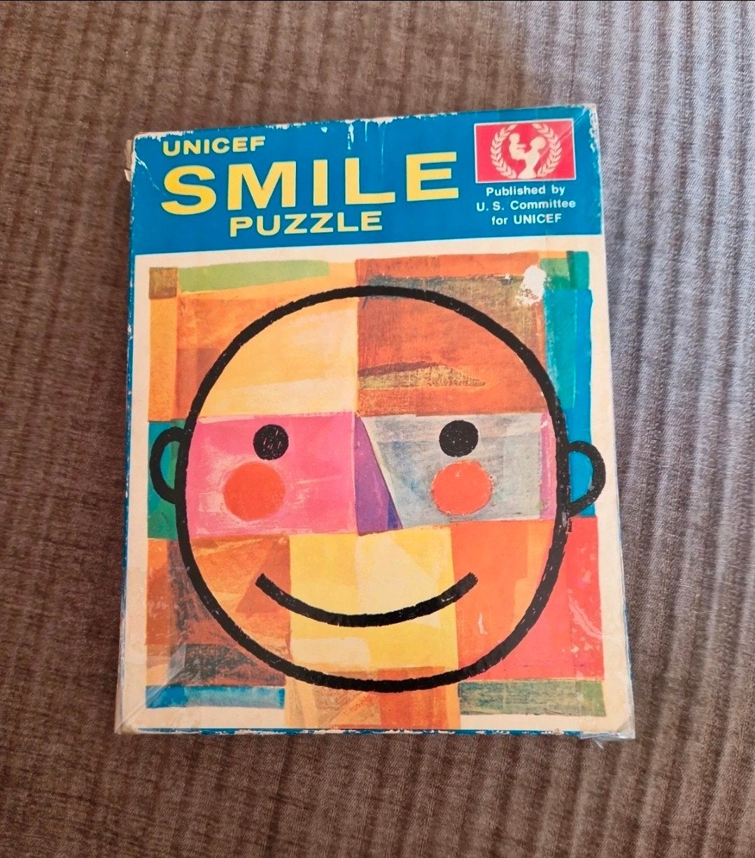 Vintage UNICEF Smile Puzzle - Gebruikte staat, Hobby en Vrije tijd, Ophalen of Verzenden, Gebruikt, Legpuzzel