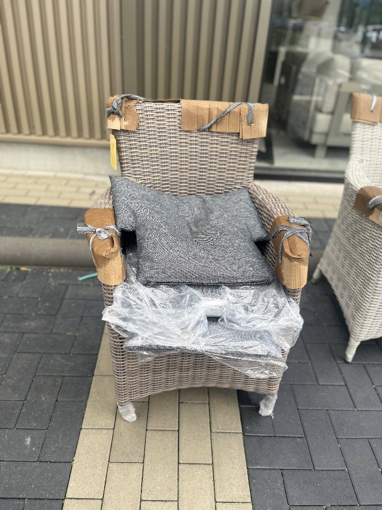 Dining tuinstoel Verone | Sweet Brown | Wicker, Ophalen, Zo goed als nieuw, Wicker, Stapelbaar