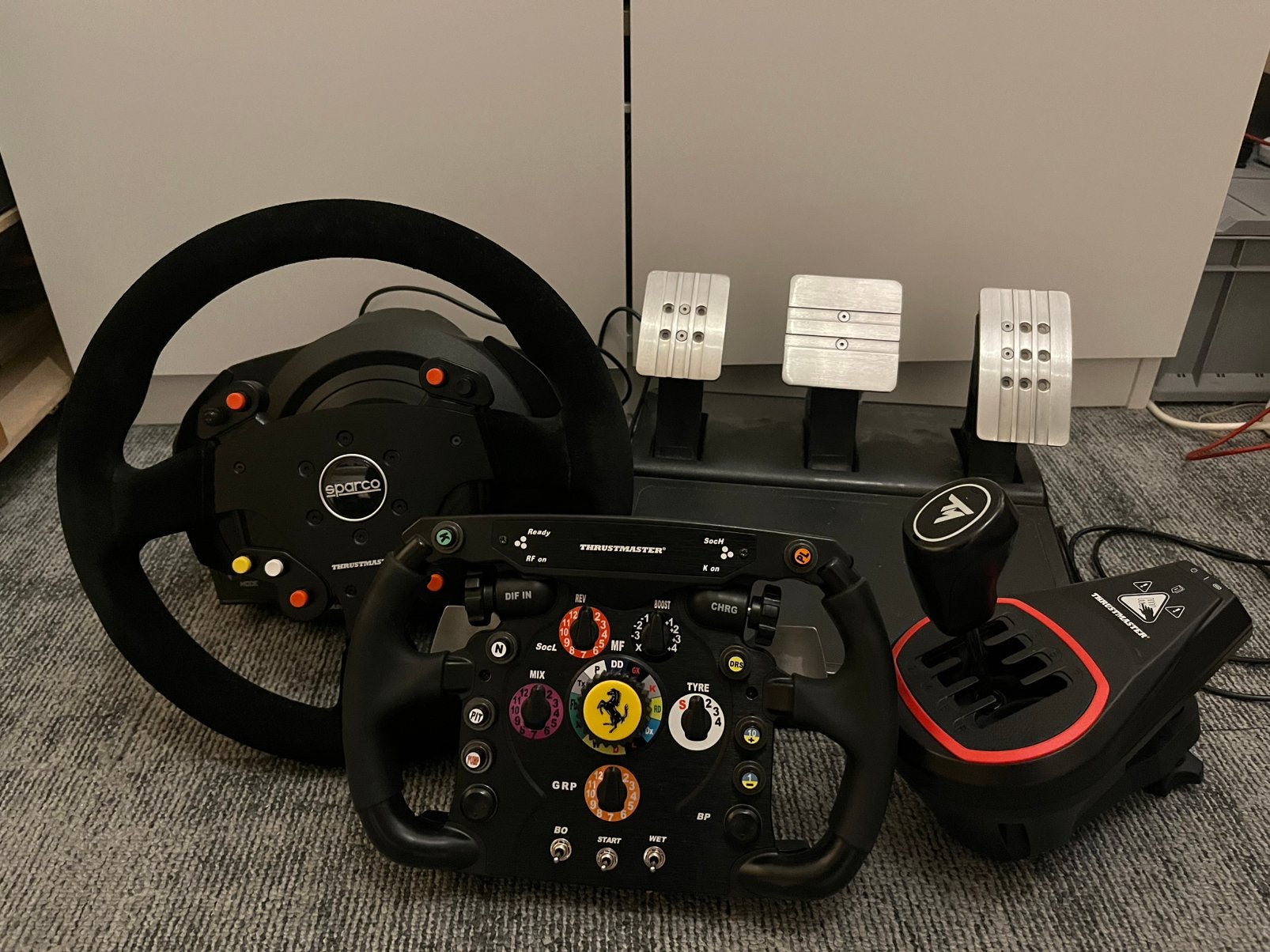 Thrustmaster TX + T3PA + Sparco stuur + Ferrari stuur + TH8S, Ophalen of Verzenden, Zo goed als nieuw, Stuurtje of Sportattribuut