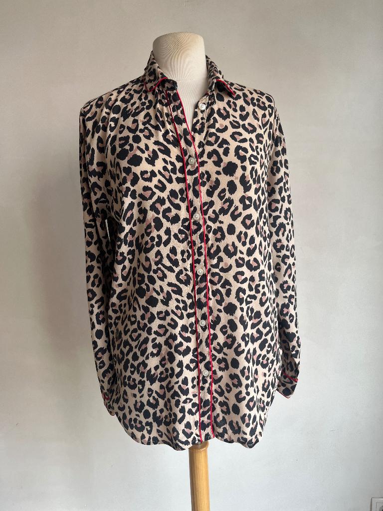 catwalk junkie panter blouse maat s, Verzenden, Beige, Zo goed als nieuw, Catwalk Junkie