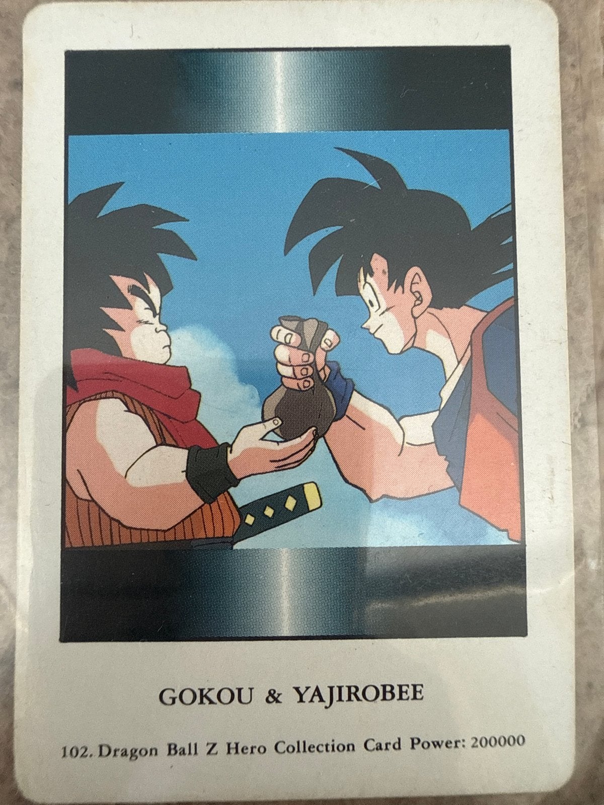Dragon Ball Z Hero Collection Kaart - Gokou & Yajirobee, Ophalen of Verzenden, Gebruikt