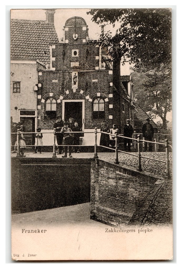 Franeker, Zakkedragers piepke, Verzamelen, Ansichtkaarten | Nederland, Gelopen, Friesland, Voor 1920, Verzenden
