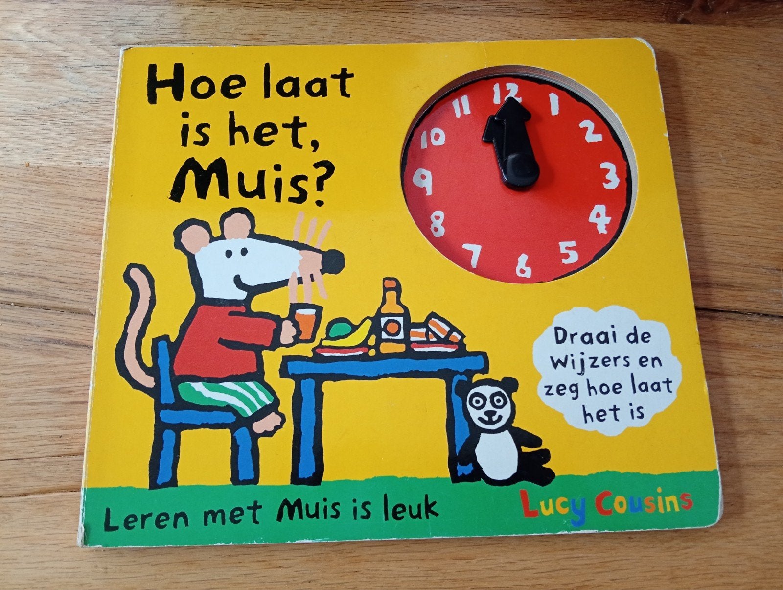 Hoe laat is het, Muis? - Leerklok boek, Ophalen of Verzenden, 2 tot 3 jaar, Uitklap-, Voel- of Ontdekboek, Lucy Cousins