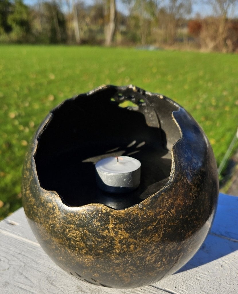 URN MET AFDRUK VAN EEN HONDENPOOT, WAXINEHOUDER / ASURN, Huis en tuin decoratie Marie, Nieuw, Info@huisentuindecoratiemarie.nl