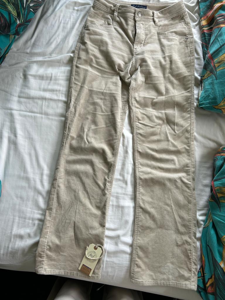 Red Button Bibette 10W Corduroy Broek - Maat 36/32, Beige, Ophalen of Verzenden, Zo goed als nieuw, Maat 36 (S)