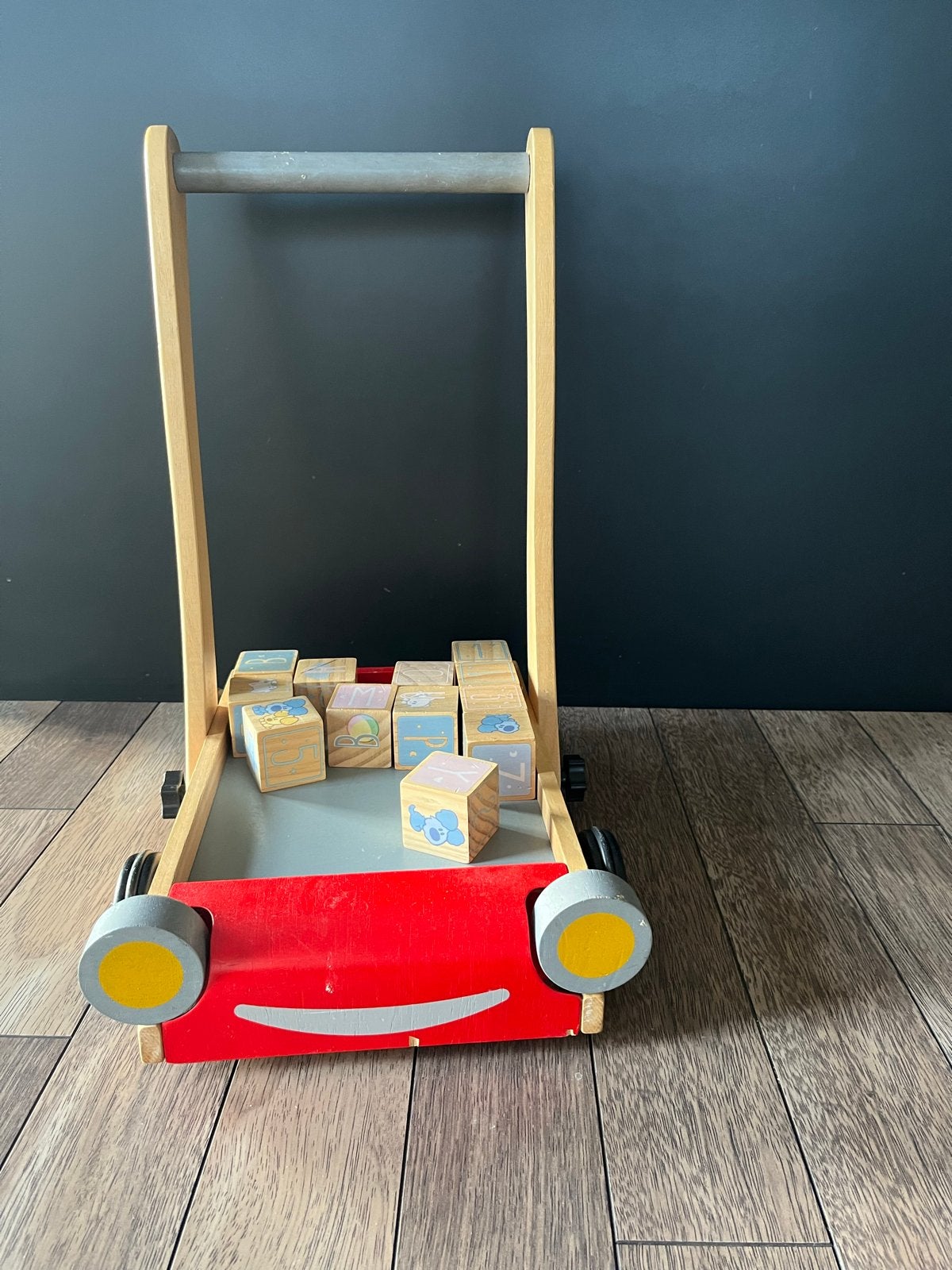 Houten loopwagen / loopkarretje, Ophalen, Gebruikt, Overige typen, Met wieltjes