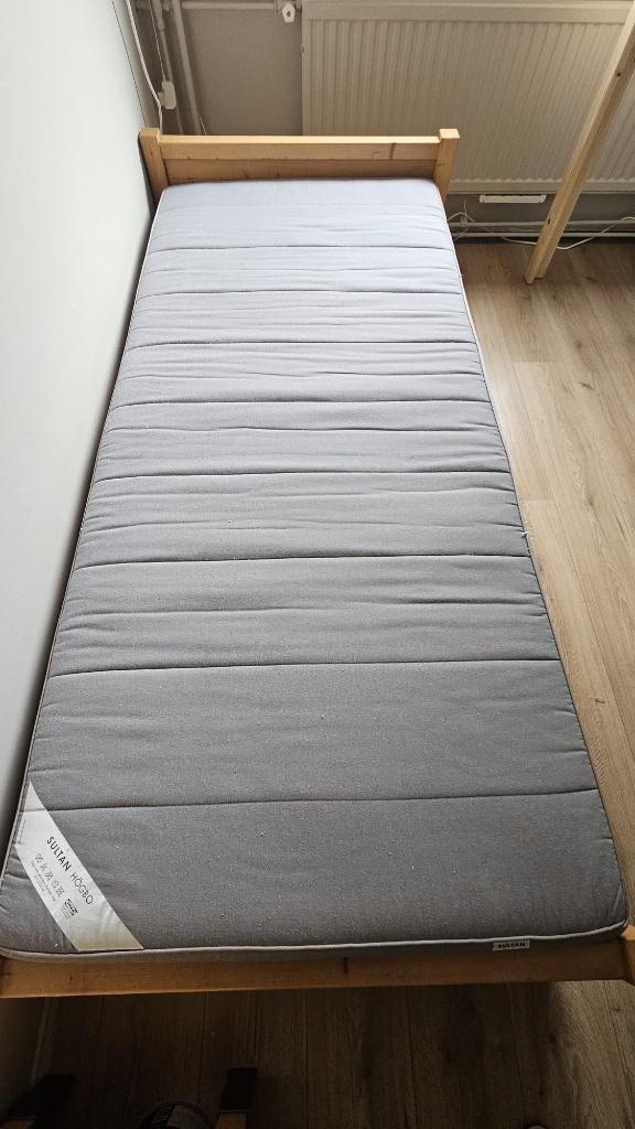 Bed 90x200 + Uitschuif Bed 80x200 Inclusief 2 Matrassen, Ophalen, Gebruikt, 90 cm, Overige kleuren