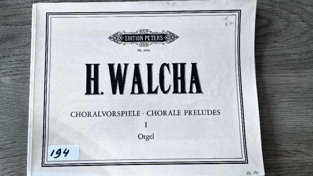 Bladmuziek Orgel - H. Walcha - Choralvorspiele Deel I, Muziek en Instrumenten, Bladmuziek, Orgel, Gebruikt, Klassiek, Ophalen of Verzenden