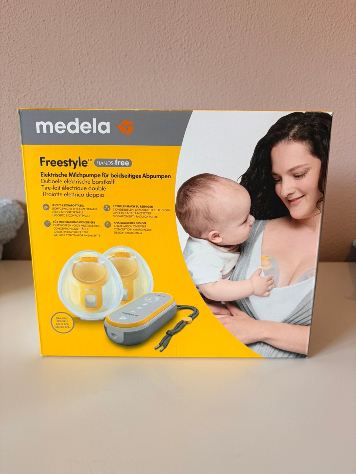 Medela borstkolf - dubbele freestyle kolf, Ophalen of Verzenden, Zo goed als nieuw, Borstkolf