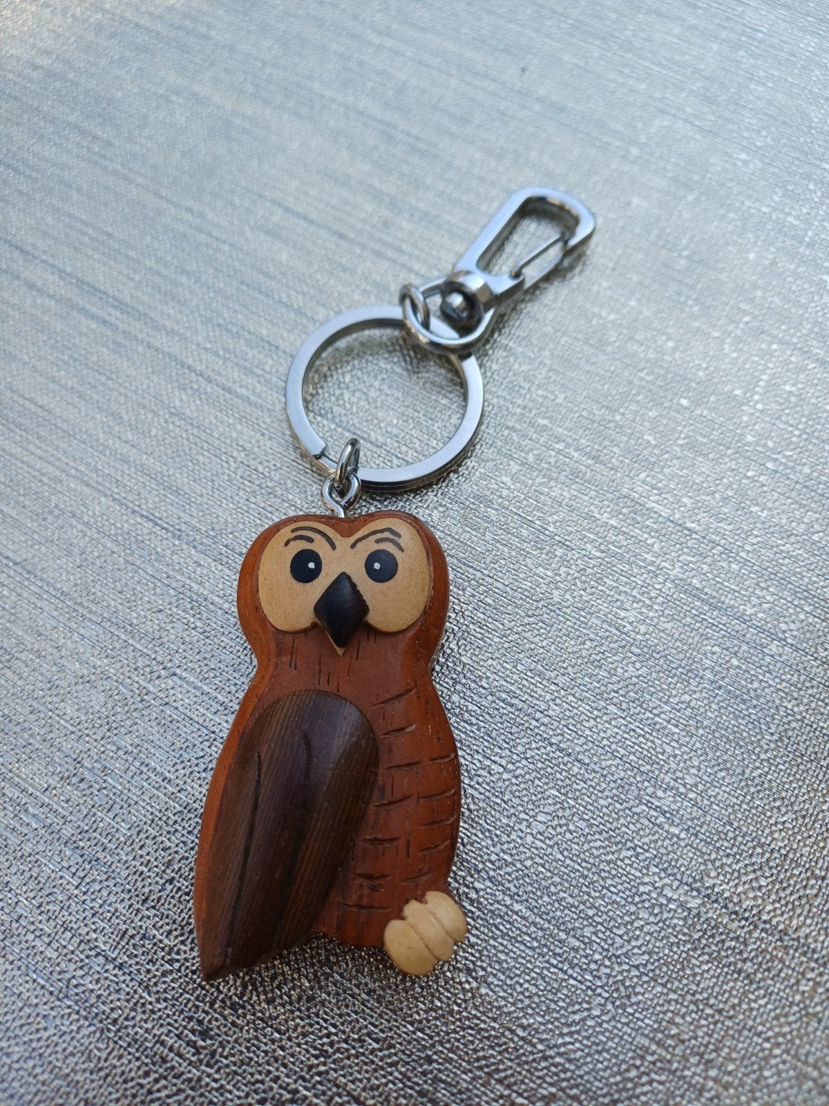 Houten Uil Sleutelhanger - Handgemaakt en Uniek, Ophalen of Verzenden