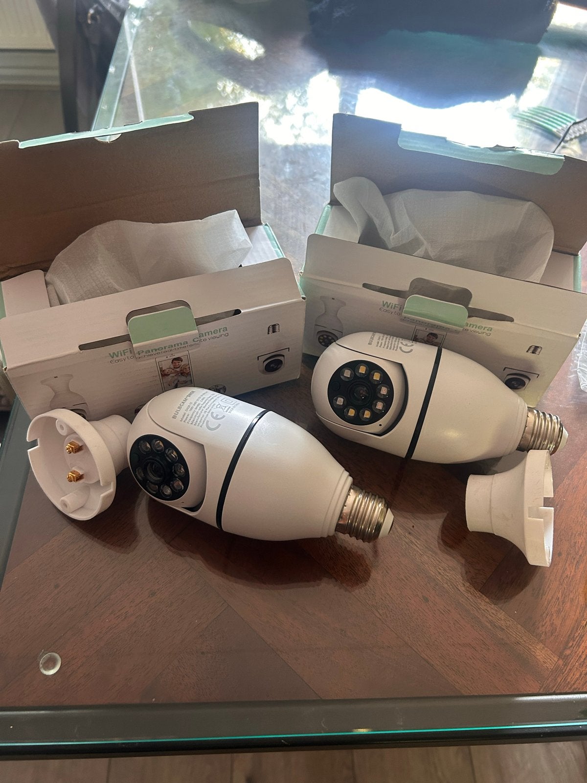 7.50 PER STUK. WiFi Panorama Camera E27 Lamp Beveiliging, Ophalen, Nieuw, Binnencamera
