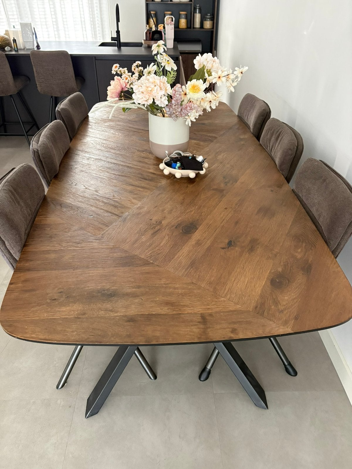 Te koop Xooon eettafel ‘Fresno’, Ophalen, Gebruikt, 100 tot 150 cm, 200 cm of meer