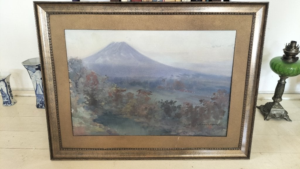 Mount Fuji , gemaakt door Yamada Baske, Antiek en Kunst, Ophalen, Gesigneerd