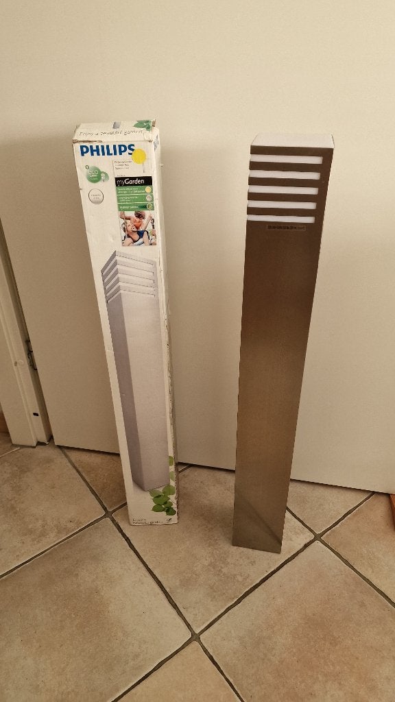 Philips myGarden RVS tuinpaal buitenlamp - nieuw in doos, Ophalen, Minder dan 50 watt, Nieuw, Netvoeding