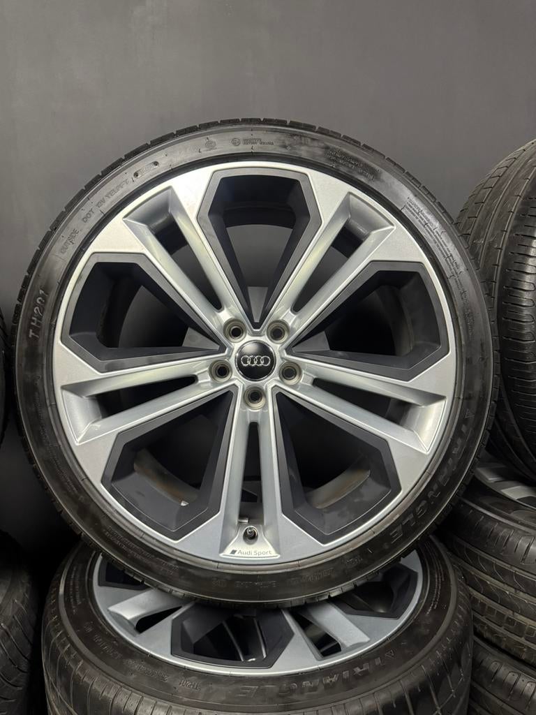 ❗️️ORIGINELE 21 INCH AUDI Q5 SQ5 VELGEN MET ZOMERBANDEN, Audi, 255 mm, Banden en Velgen, Audi