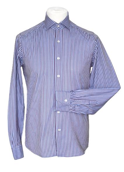 Xacus overhemd, gestreept shirt, lila/bordeaux, Mt. 39 / M, Kleding | Heren, Overhemden, Overige kleuren, Halswijdte 39/40 (M)