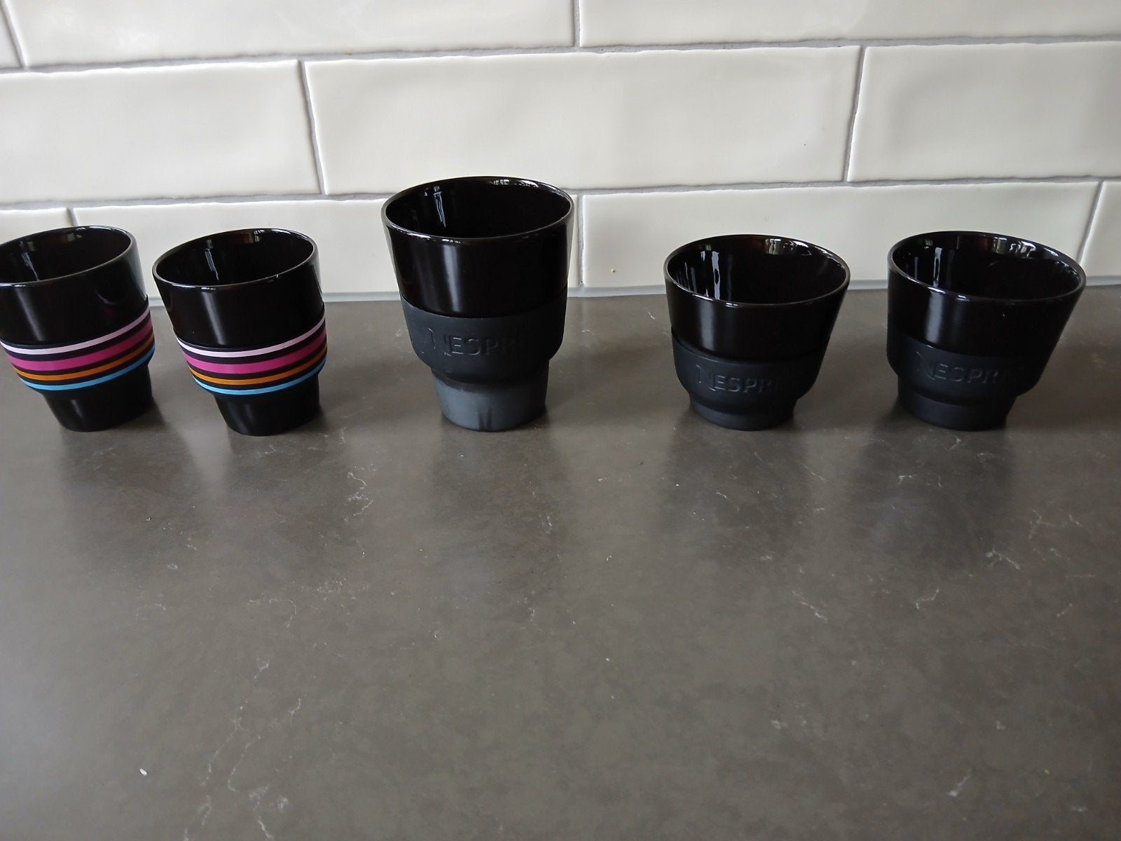 Nespresso Touch serie kopjes diverse maten (5), Ophalen of Verzenden, Porselein, Overige stijlen, Kop(pen) en/of Schotel(s)