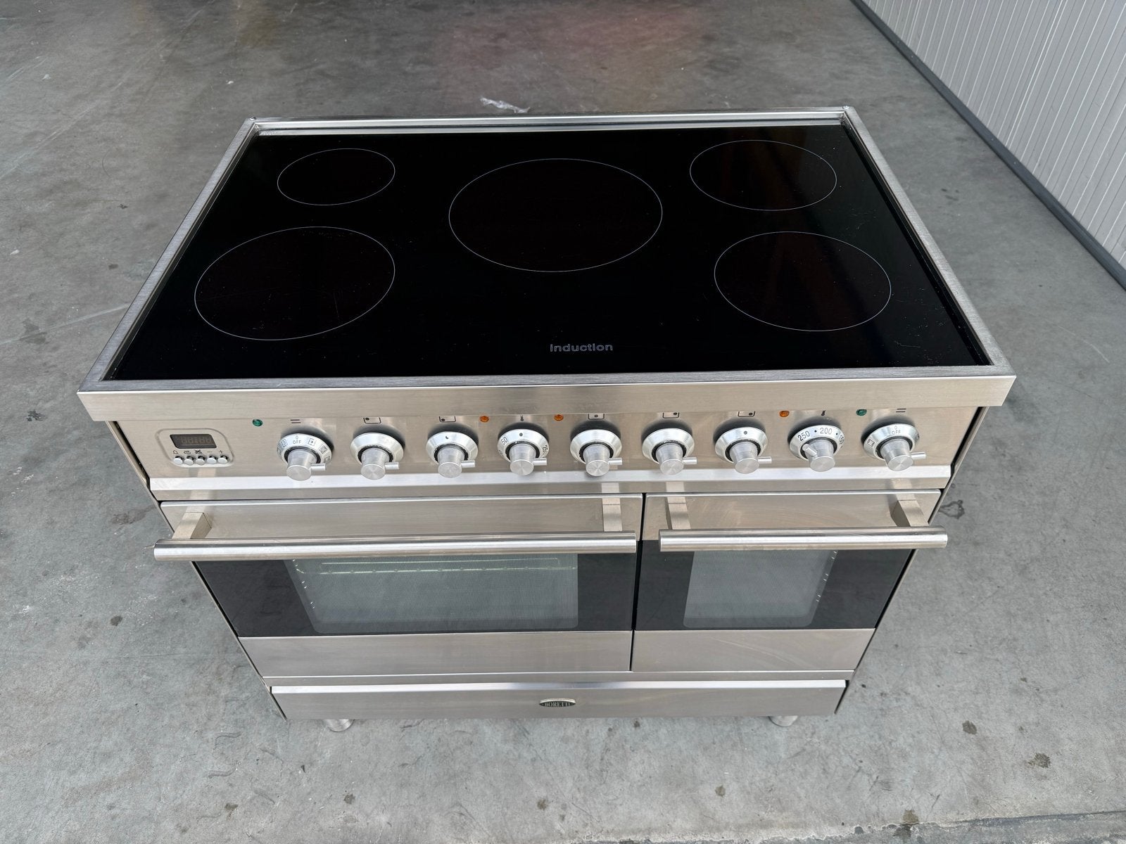 Boretti Fornuis met Inductiekookplaat en Dubbele Oven, Bella, Hete lucht, 60 cm of meer, Ophalen of Verzenden