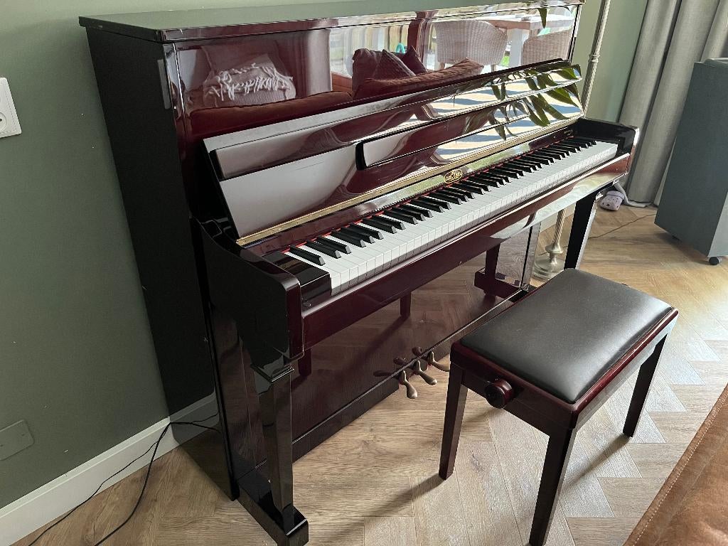 Carl Ebel piano – goed spelend – incl. kruk – eerlijke staat, Muziek en Instrumenten, Piano's, Ophalen, Gebruikt, Overige kleuren