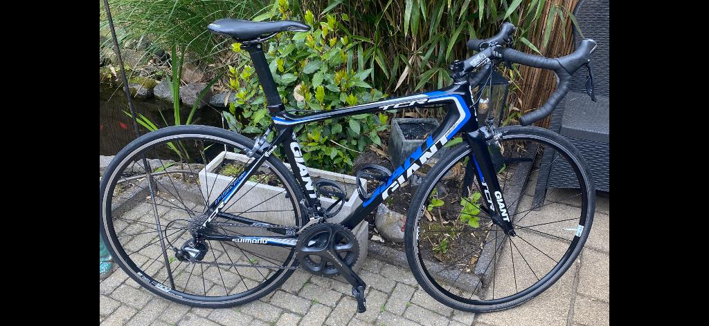 Giant TCR Advanced Carbon – topstaat in maat 55-58., Ophalen, 28 inch, Carbon, Velgrem