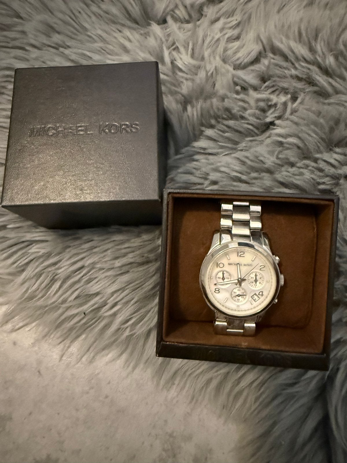Michael Kors MK5304 Runway Horloge - Parelmoer Wijzerplaat, Overige merken, Gebruikt, Staal, Polshorloge