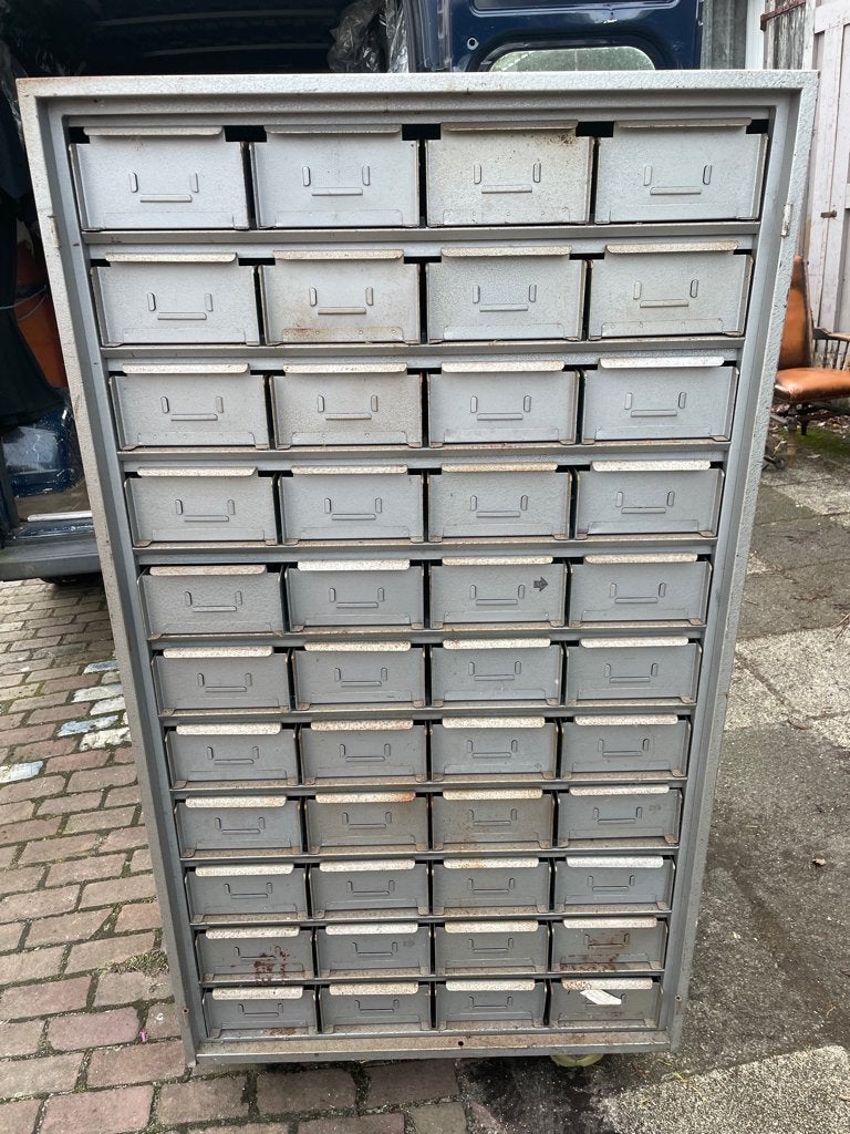 industriele ladenkast / ladekast met 44 laden., Ophalen, 5 laden of meer, 50 tot 100 cm, Zo goed als nieuw