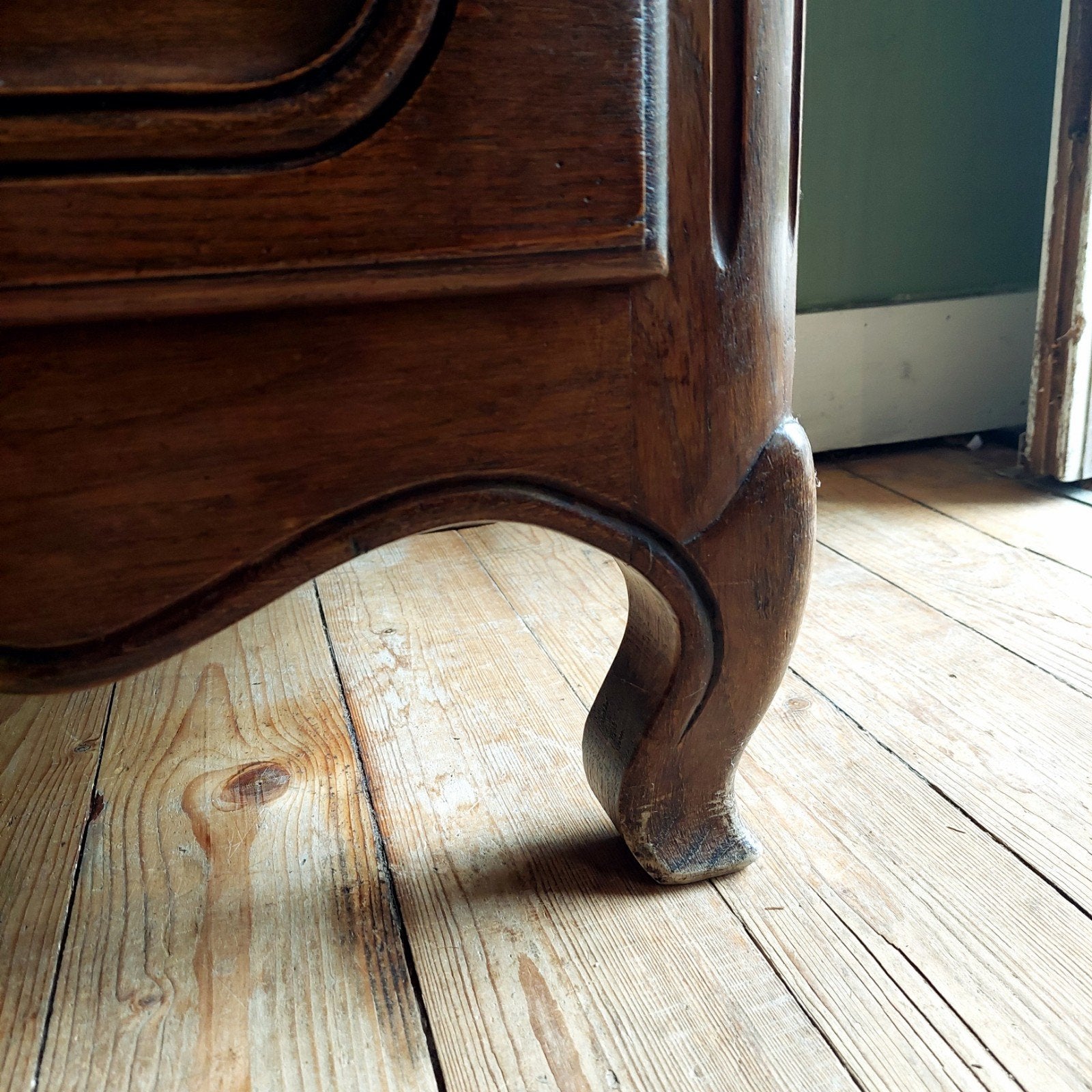 Lucky Vintage antieke grote Franse landelijke stijlladekast, Huis en Inrichting, Ophalen, Gebruikt, 100 tot 150 cm, .