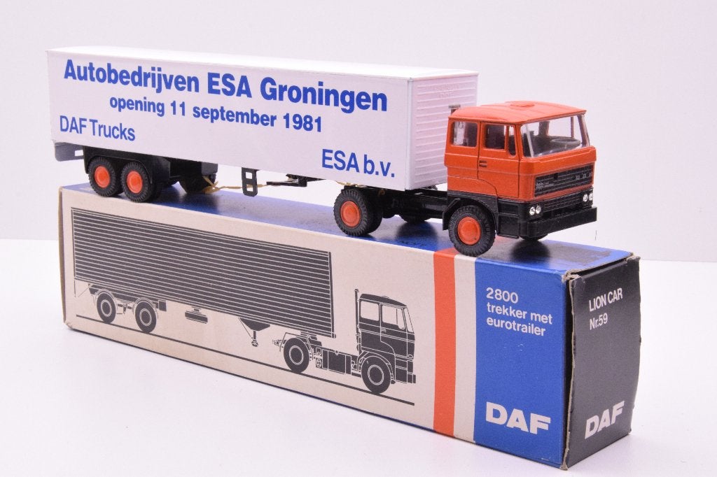 DAF 2800  ''  ESA Groningen  opening 1981 ''  Lion Car, Ophalen of Verzenden, Zo goed als nieuw, Bus of Vrachtwagen, Lion Toys