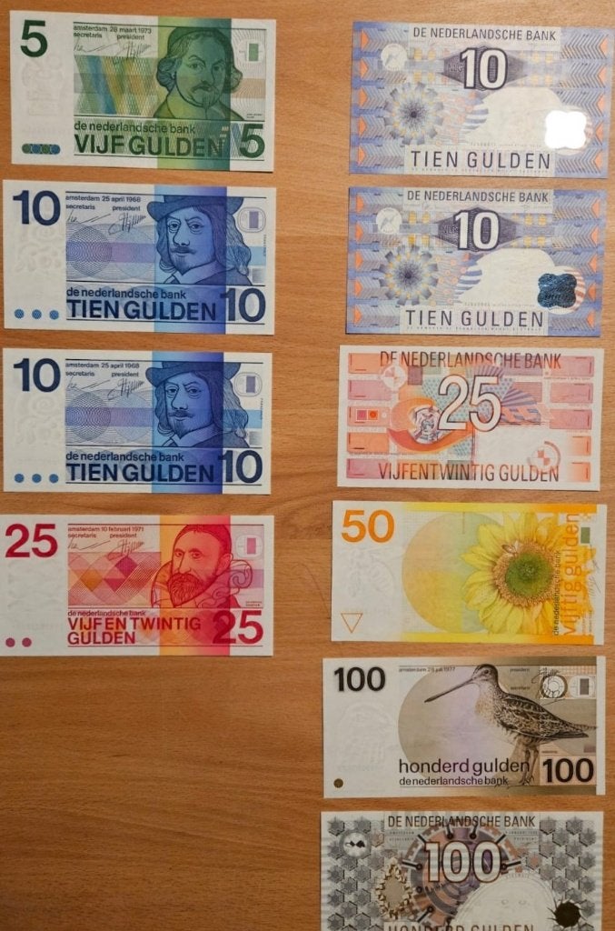 Nederlandse gulden biljetten (10x) in MINT staat (UNC), Postzegels en Munten, Bankbiljetten | Nederland, Ophalen of Verzenden