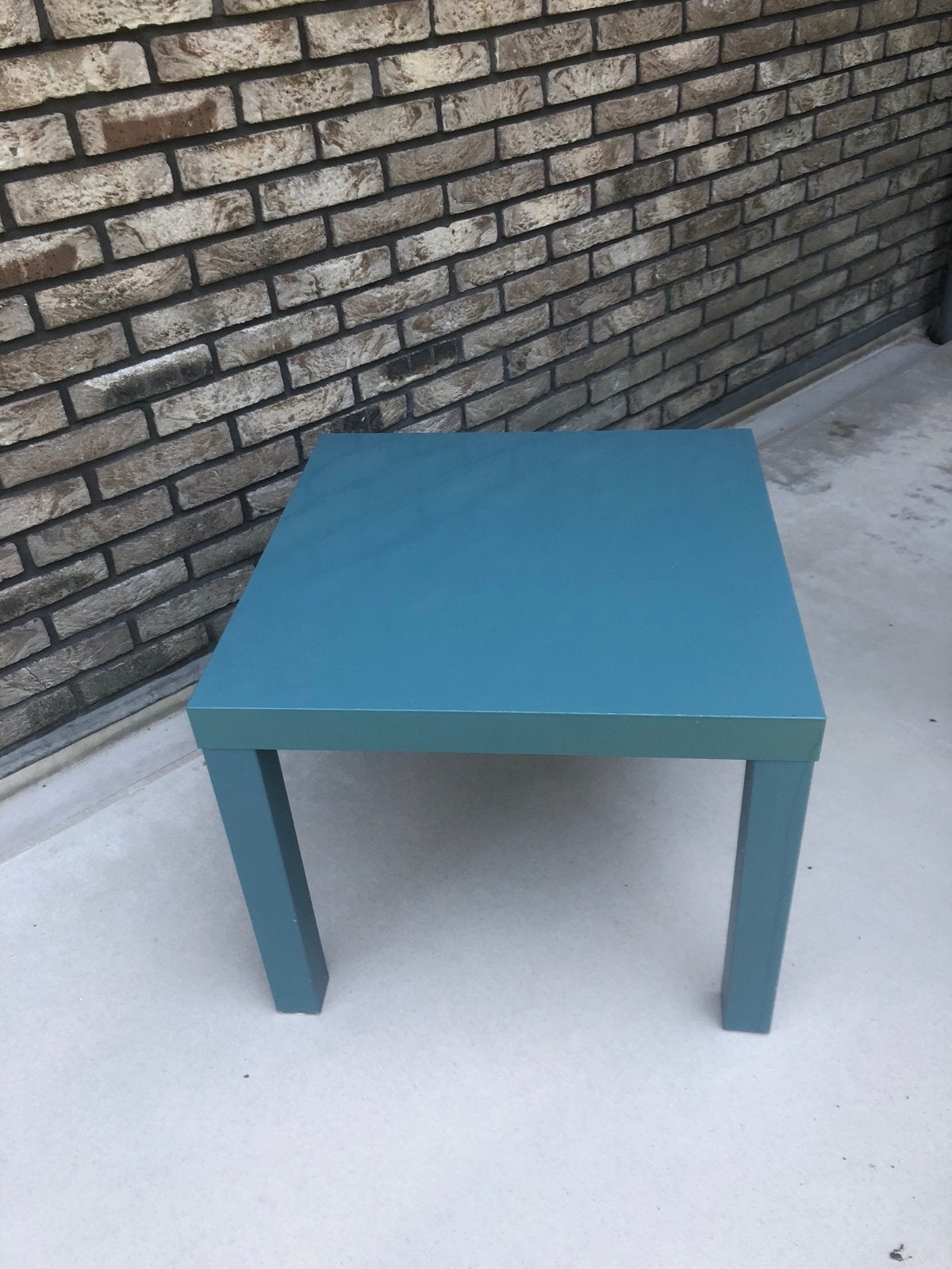 Stijlvol Bijzettafeltje - Petrol Blauw 55 cm, Huis en Inrichting, Tafels | Bijzettafels, Ophalen, Minder dan 55 cm, Gebruikt, Vierkant