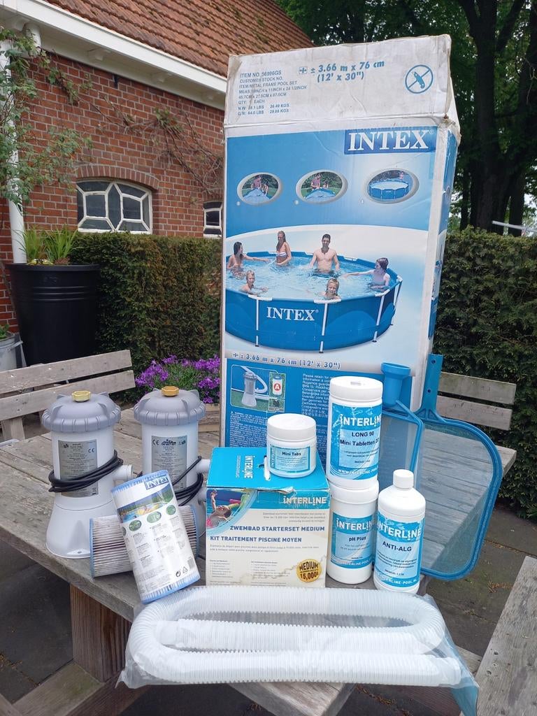 Intex zwembad, Ophalen, Minder dan 80 cm, Rond, 300 cm of meer