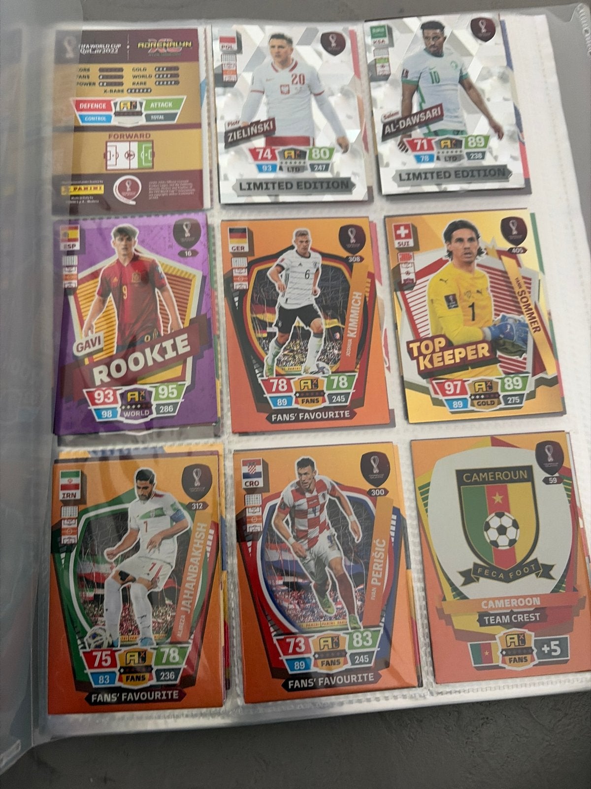 FIFA World Cup 2022 Adrenalyn XL kaarten met verzamelboek, Ophalen of Verzenden, Zo goed als nieuw, Overige sporten, Spelerskaart