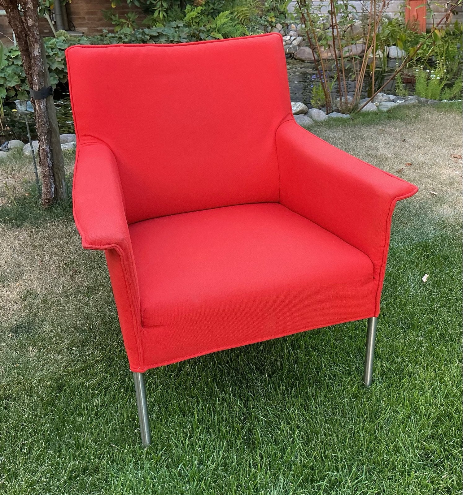 Design On Stock fauteuil Gerard van den Berg, fijne stoel, Huis en Inrichting, Stoelen, Ophalen, Gebruikt, Rood, Eén