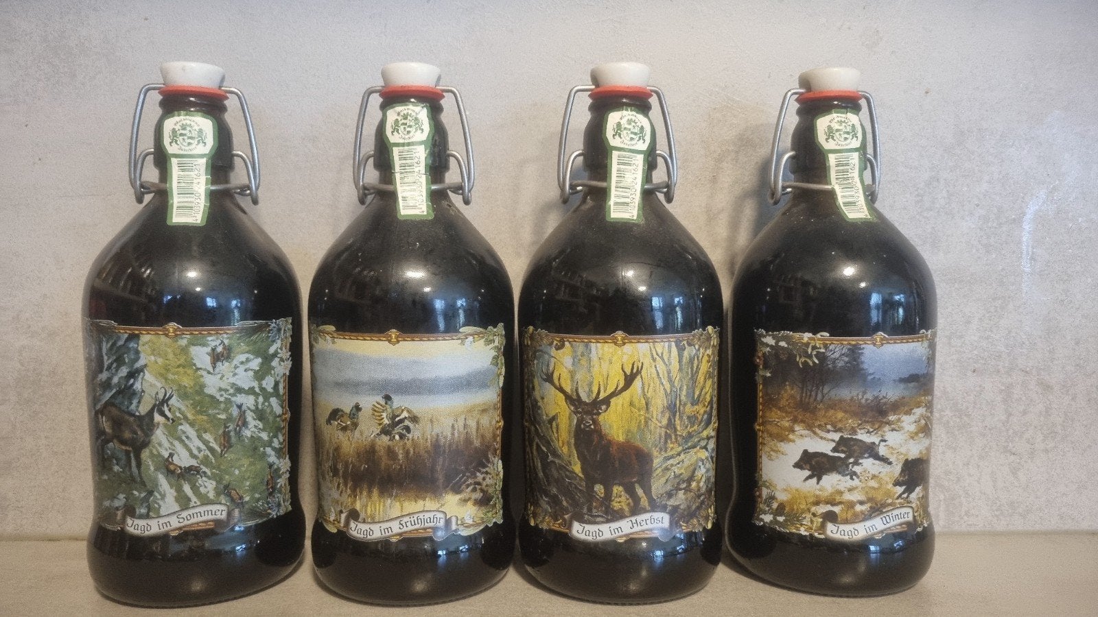 4 x 50cl schenkbeugels '98 van F.J. Sailer, Marktoberdorf, Ophalen of Verzenden, Zo goed als nieuw, Flesje(s), Overige merken