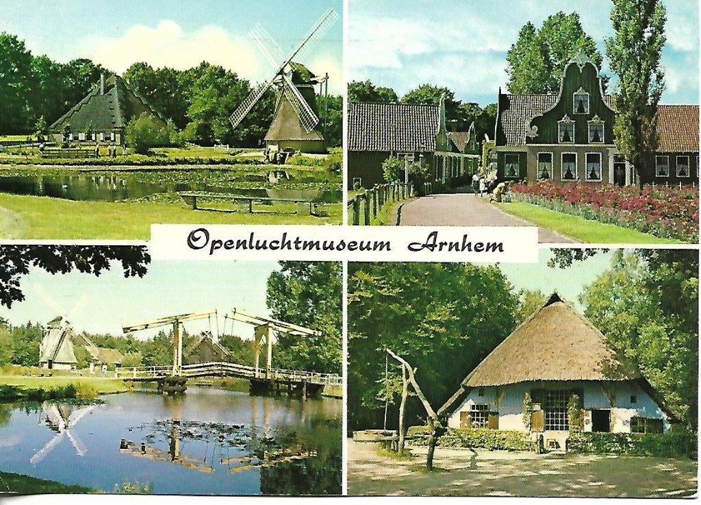 Arnhem- -4-luik, Openluchtmuseum., Verzenden, 1960 tot 1980, Gelopen, Gelderland