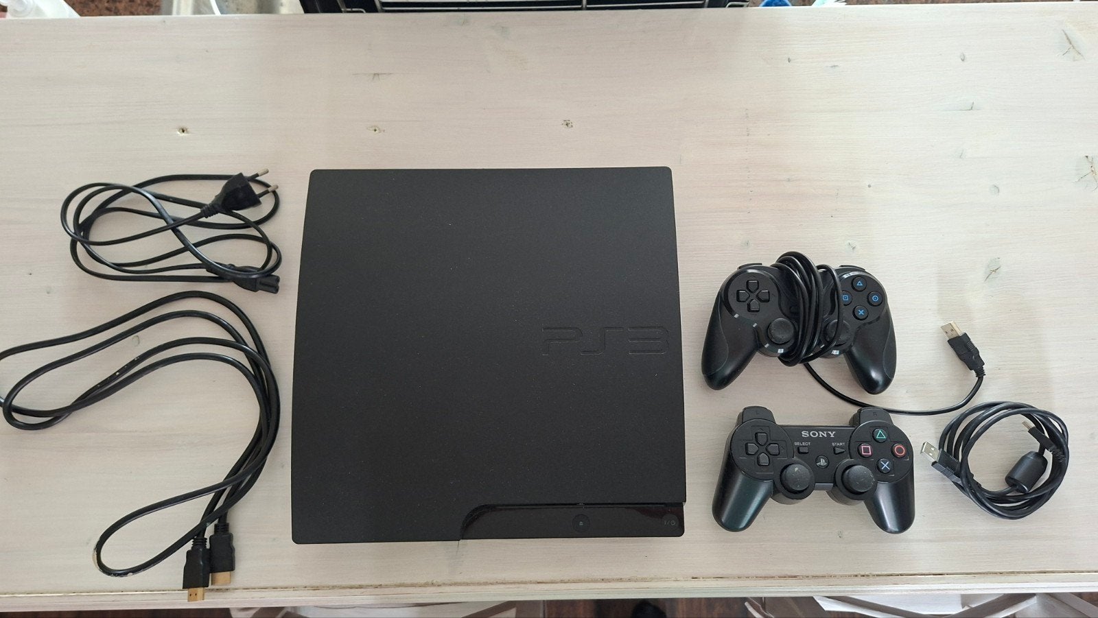 Sony PlayStation 3 Slim 160GB met 2 controllers, Ophalen, Gebruikt, Met 2 controllers, 160 GB
