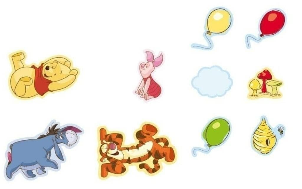 10 Winnie de Poeh foam muurstickers * NIEUW IN VERPAKKING *, Ophalen of Verzenden, Nieuw, Disney, Wanddecoratie