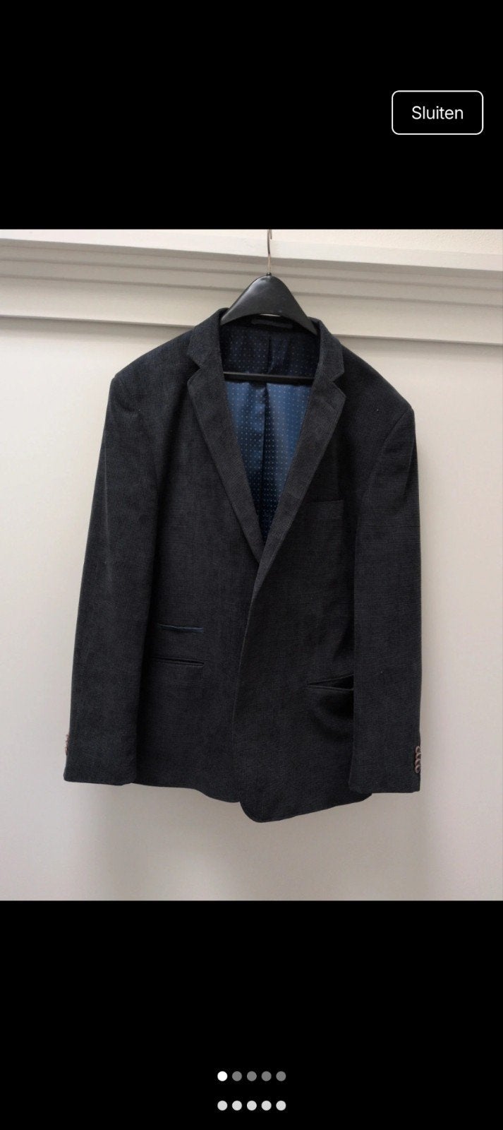 Donkerblauwe heren colbert, Ophalen, Zo goed als nieuw, Blauw