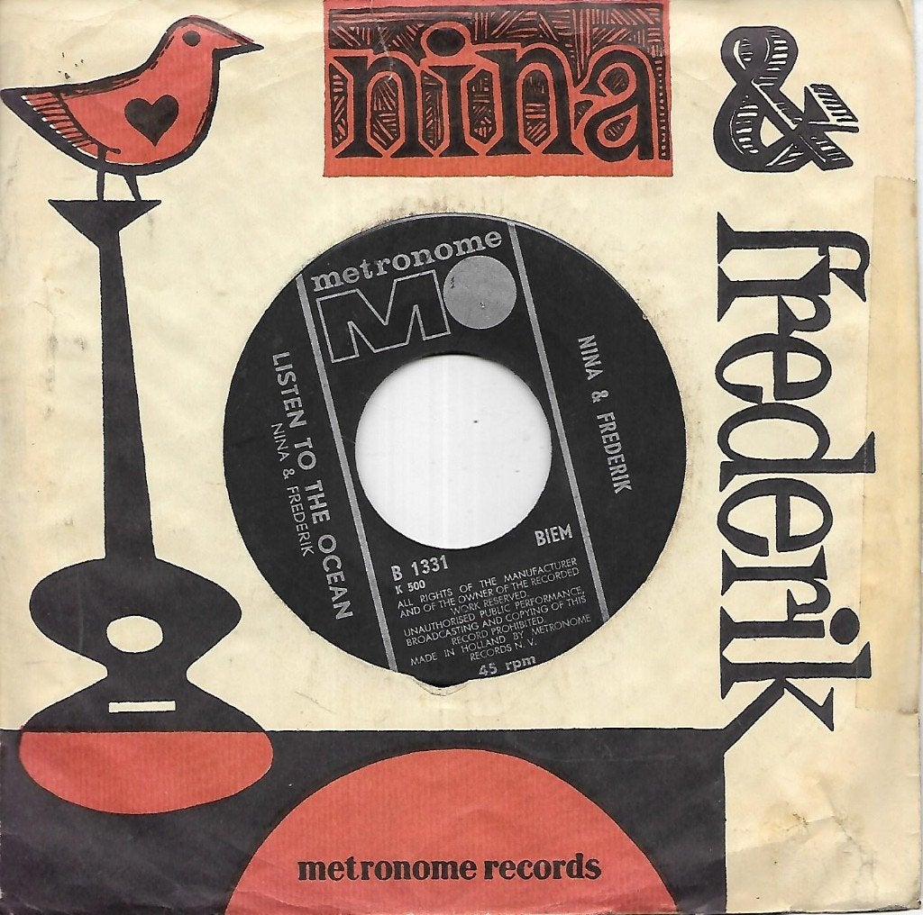 Nina & Frederik - Listen to the ocean, Ophalen of Verzenden, Gebruikt, 7 inch, Pop